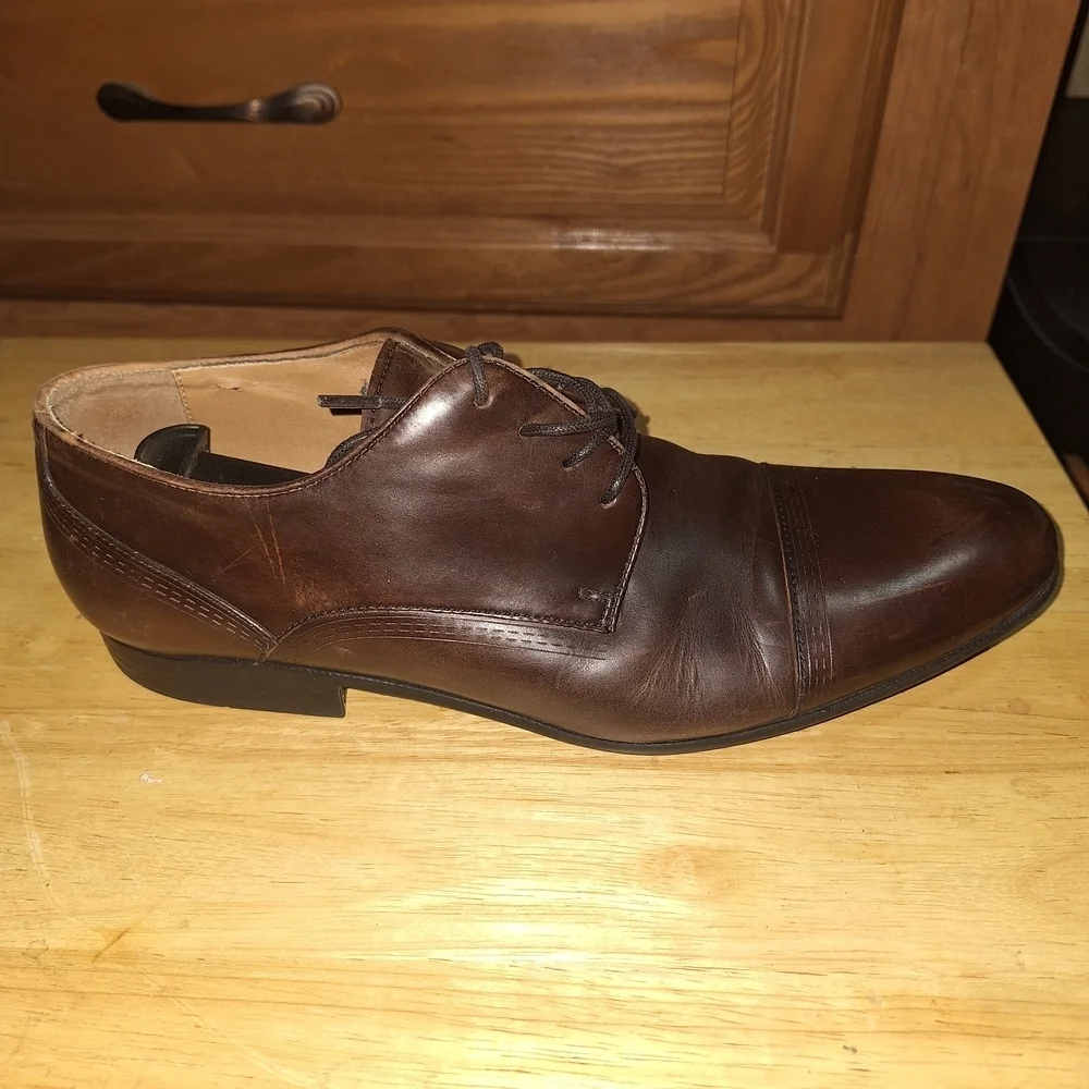 Kenneth Cole Rich Brown Leather Derbys